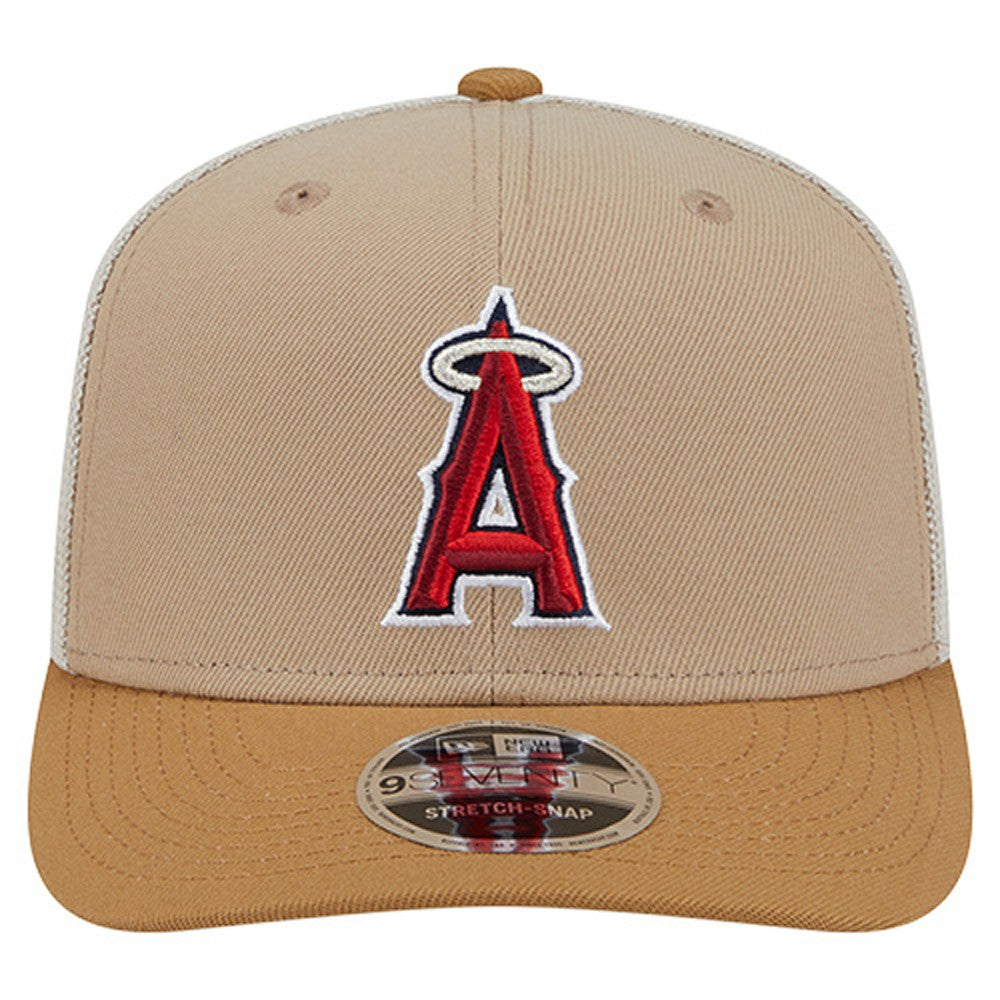 Los Angeles Angels New Era 9SEVENTY Trucker Adjustable Hat - Stone Hats