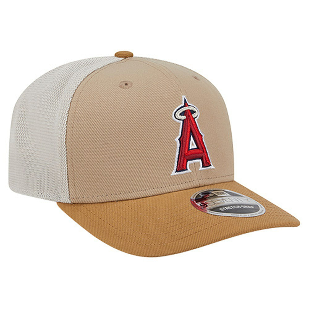 Los Angeles Angels New Era 9SEVENTY Trucker Adjustable Hat - Stone Hats