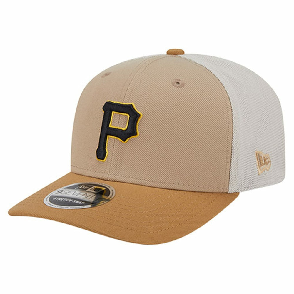 Pittsburgh Pirates New Era 9SEVENTY Trucker Adjustable Hat - Stone Hats