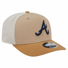 Atlanta Braves New Era 9SEVENTY Trucker Adjustable Hat - Stone Hats