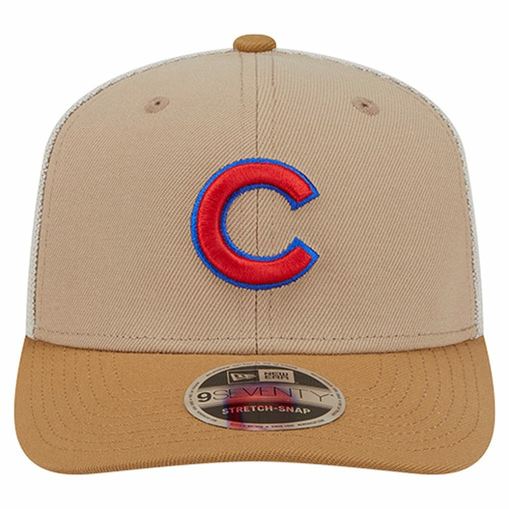Chicago Cubs New Era 9SEVENTY Trucker Adjustable Hat - Stone Hats