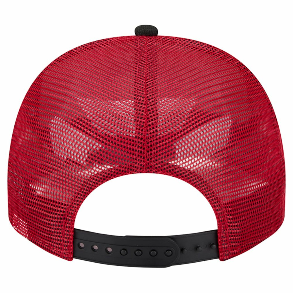 Cincinnati Reds New Era Banner A-Frame 9FIFTY Trucker Snapback Hat - Cream/Red Hats