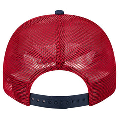 Los Angeles Angels New Era Banner A-Frame 9FIFTY Trucker Snapback Hat - Cream/Red Hats