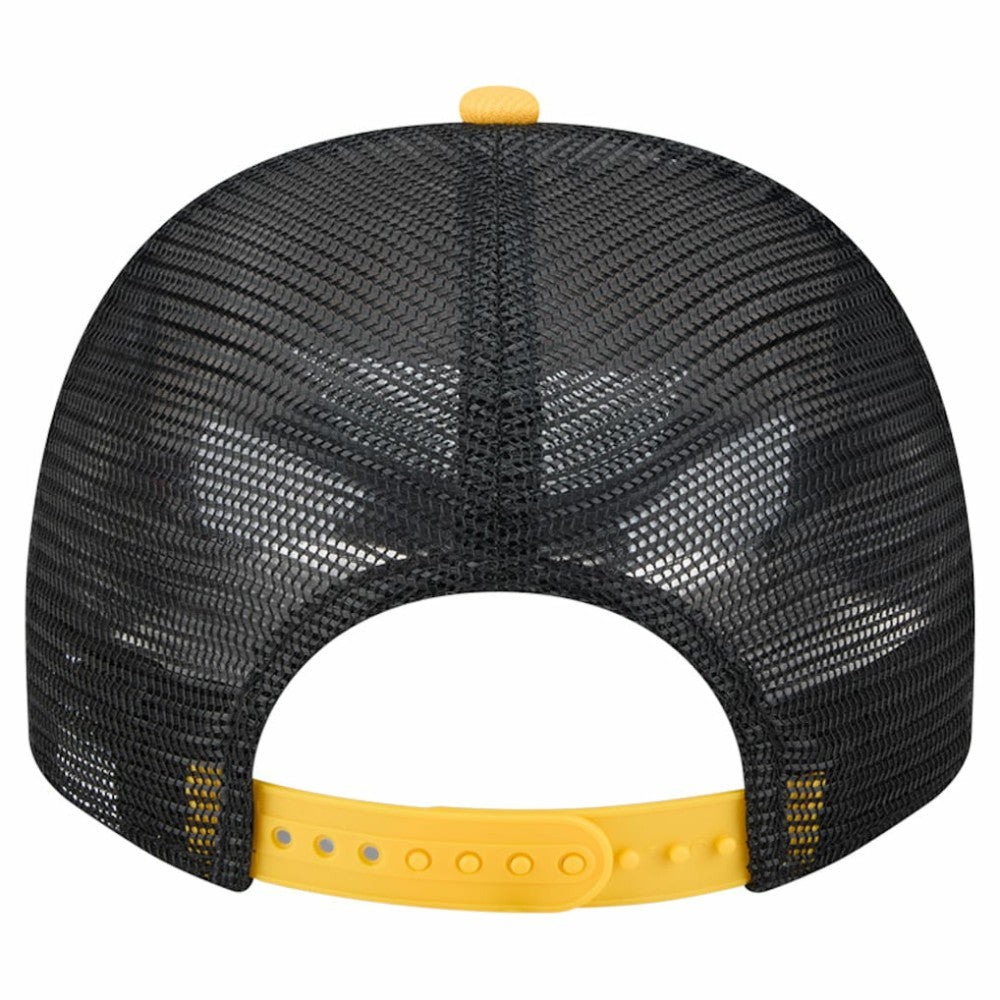 Pittsburgh Pirates New Era Banner A-Frame 9FIFTY Trucker Snapback Hat - Cream/Black Hats