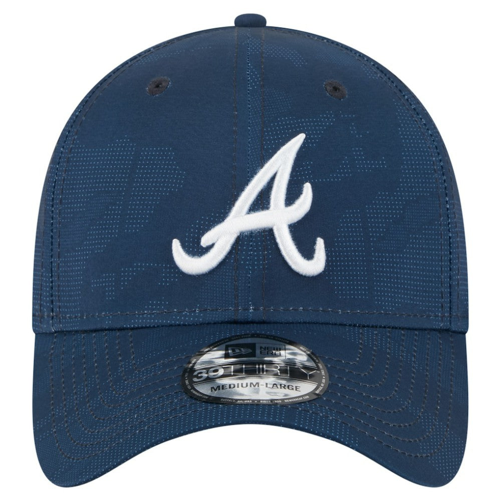 Atlanta Braves New Era Tonal Camo 39THIRTY Flex Hat - Navy Hats