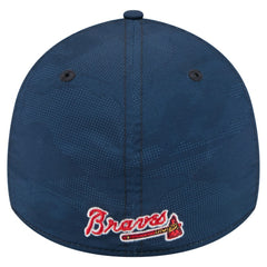 Atlanta Braves New Era Tonal Camo 39THIRTY Flex Hat - Navy Hats