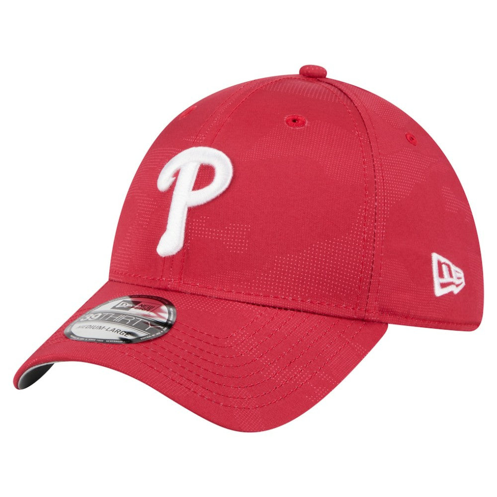 Philadelphia Phillies New Era Tonal Camo 39THIRTY Flex Hat - Red Hats