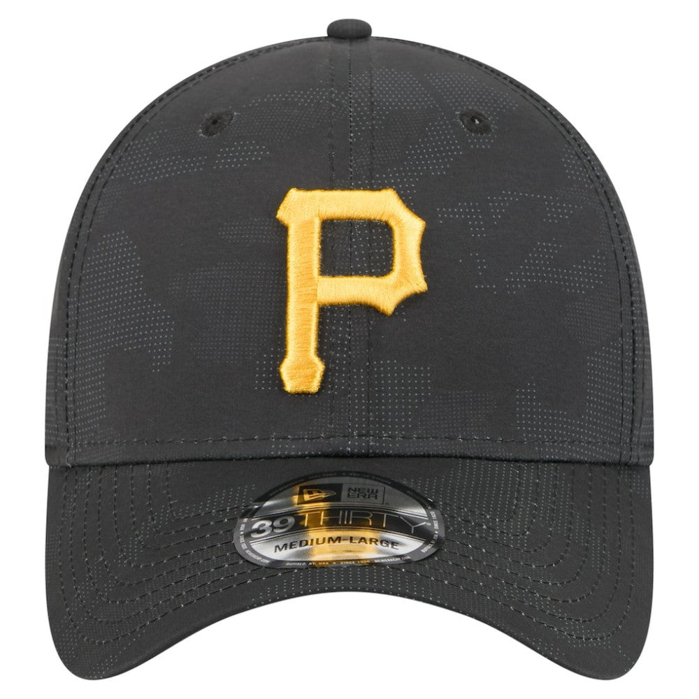 Pittsburgh Pirates New Era Tonal Camo 39THIRTY Flex Hat - Black Hats