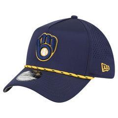 Milwaukee Brewers New Era 39THIRTY A-Frame Perforated Flex Hat - Navy Hats