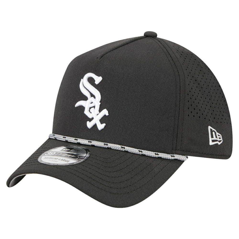 Chicago White Sox New Era 39THIRTY A-Frame Perforated Flex Hat - Black Hats