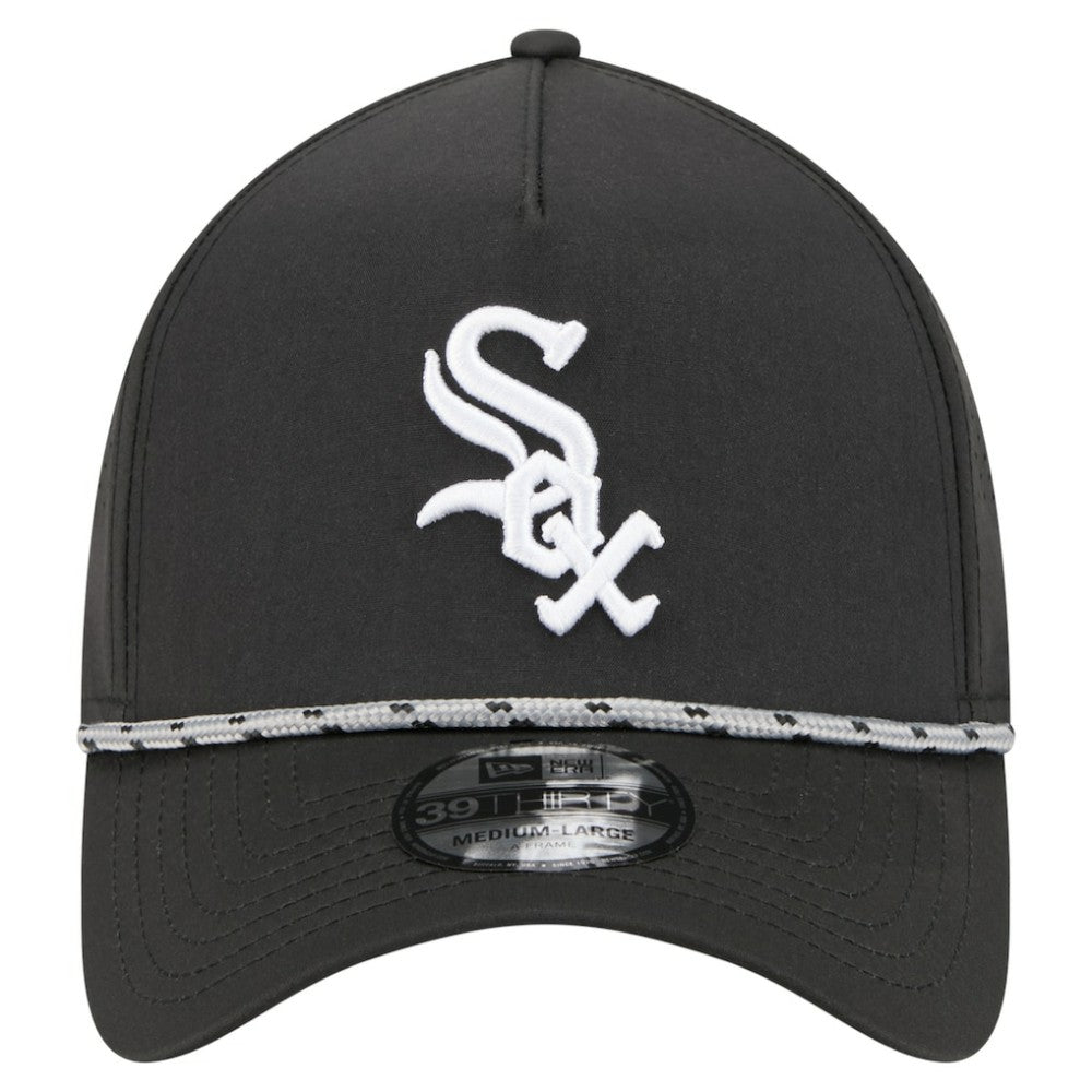 Chicago White Sox New Era 39THIRTY A-Frame Perforated Flex Hat - Black Hats