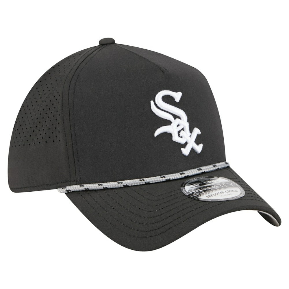 Chicago White Sox New Era 39THIRTY A-Frame Perforated Flex Hat - Black Hats