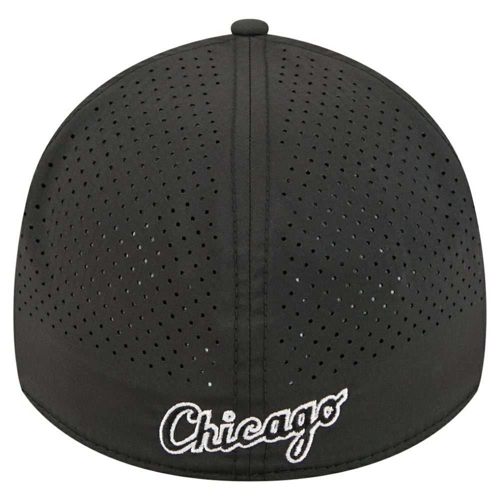 Chicago White Sox New Era 39THIRTY A-Frame Perforated Flex Hat - Black Hats
