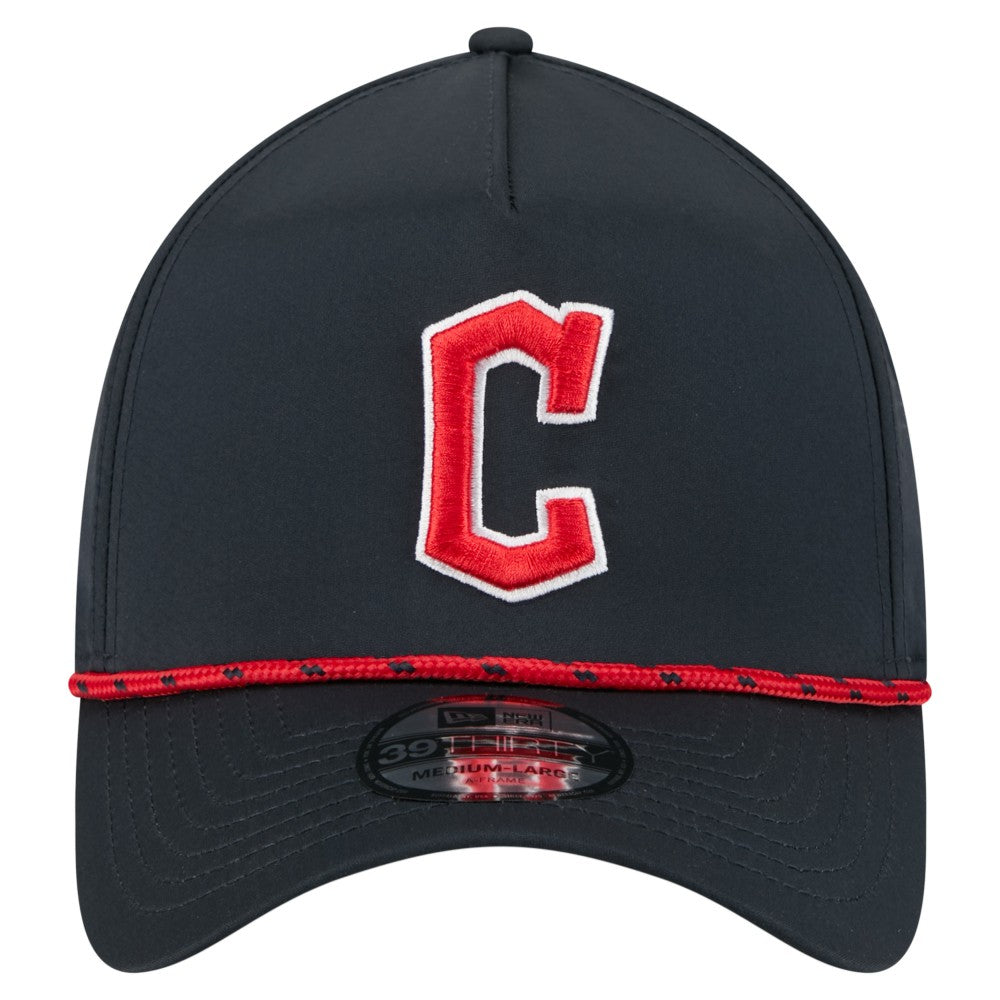 Cleveland Guardians New Era 39THIRTY A-Frame Perforated Flex Hat - Navy Hats