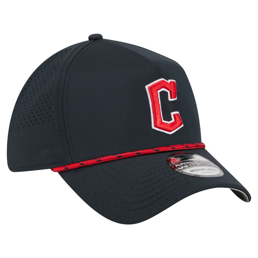 Cleveland Guardians New Era 39THIRTY A-Frame Perforated Flex Hat - Navy Hats