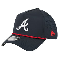 Atlanta Braves New Era 39THIRTY A-Frame Perforated Flex Hat - Navy Hats