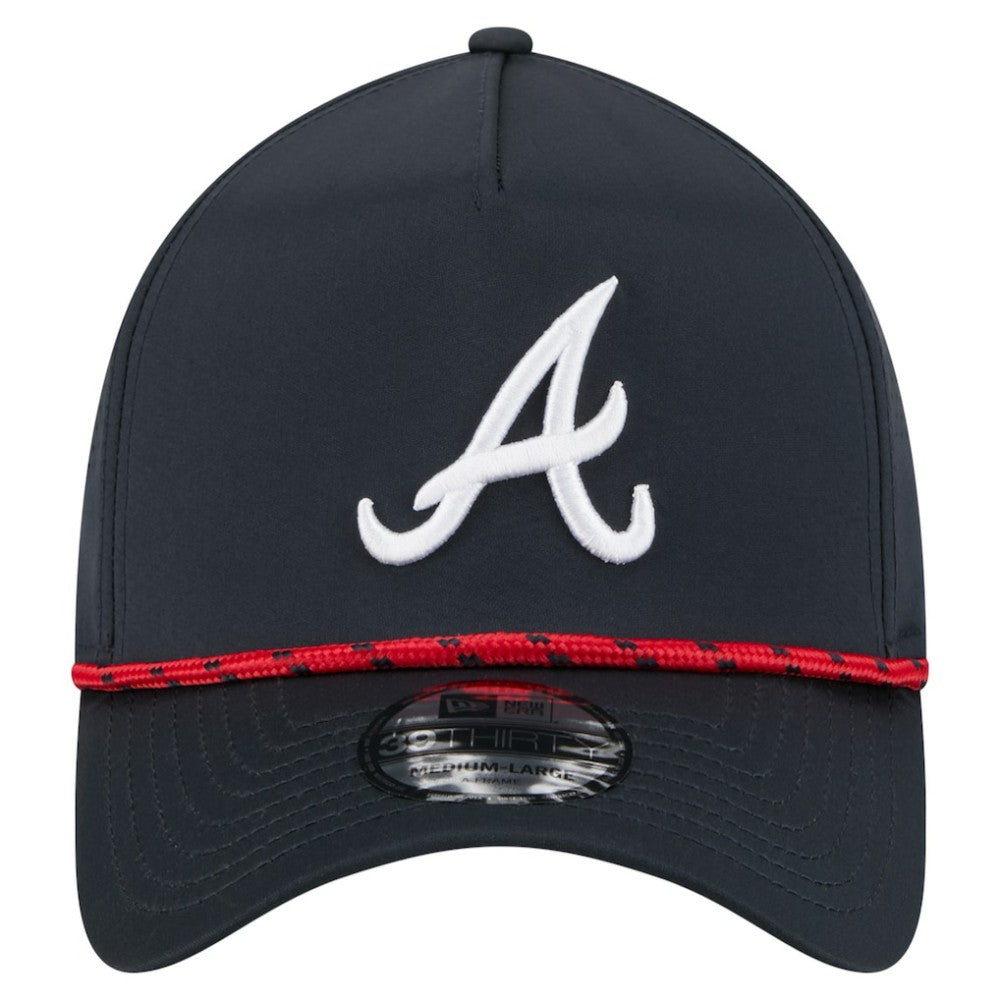 Atlanta Braves New Era 39THIRTY A-Frame Perforated Flex Hat - Navy Hats