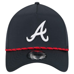 Atlanta Braves New Era 39THIRTY A-Frame Perforated Flex Hat - Navy Hats
