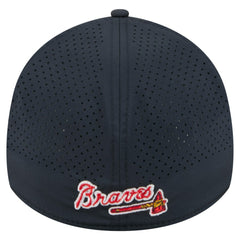 Atlanta Braves New Era 39THIRTY A-Frame Perforated Flex Hat - Navy Hats