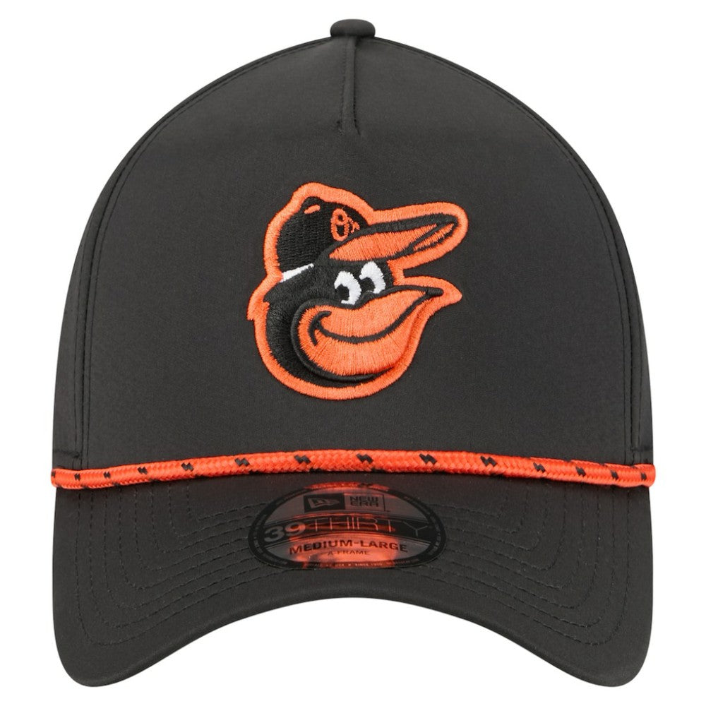 Baltimore Orioles New Era 39THIRTY A-Frame Perforated Flex Hat - Black Hats