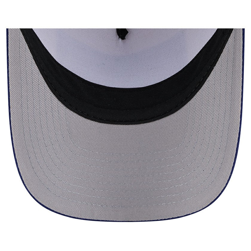 Los Angeles Dodgers New Era Text A-Frame Trucker 9FORTY Hat - Stone/Royal Hats