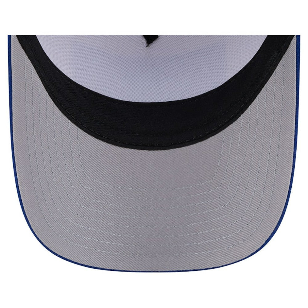 New York Mets New Era Text A-Frame Trucker 9FORTY Hat - Stone/Royal Hats