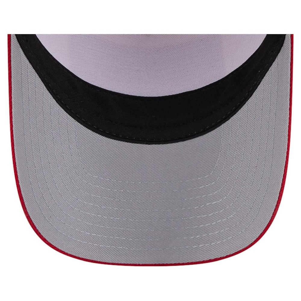 Philadelphia Phillies New Era Text A-Frame Trucker 9FORTY Hat - Stone/Red Hats