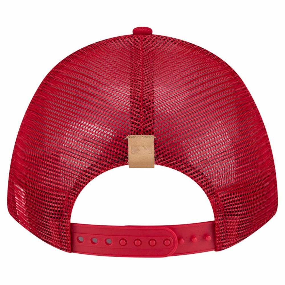 St. Louis Cardinals New Era Text A-Frame Trucker 9FORTY Hat - Stone/Red Hats