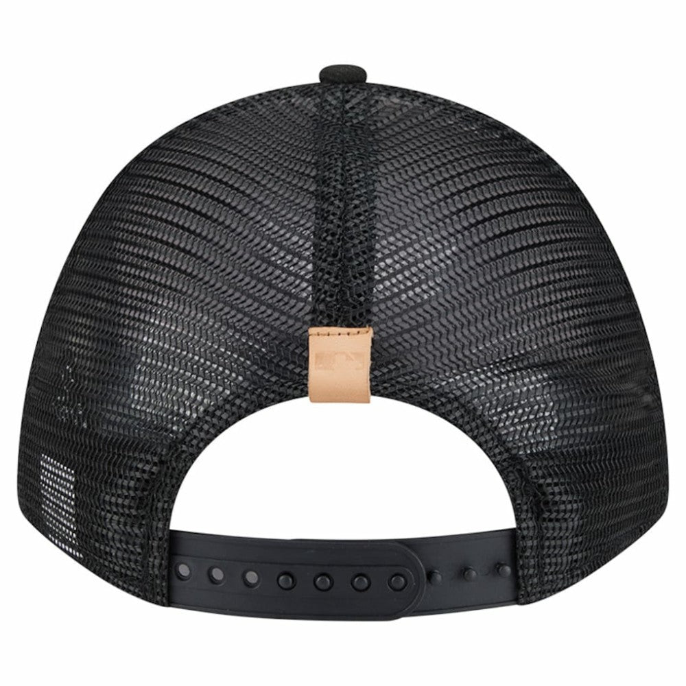 San Francisco Giants New Era Text A-Frame Trucker 9FORTY Hat - Stone/Black Hats