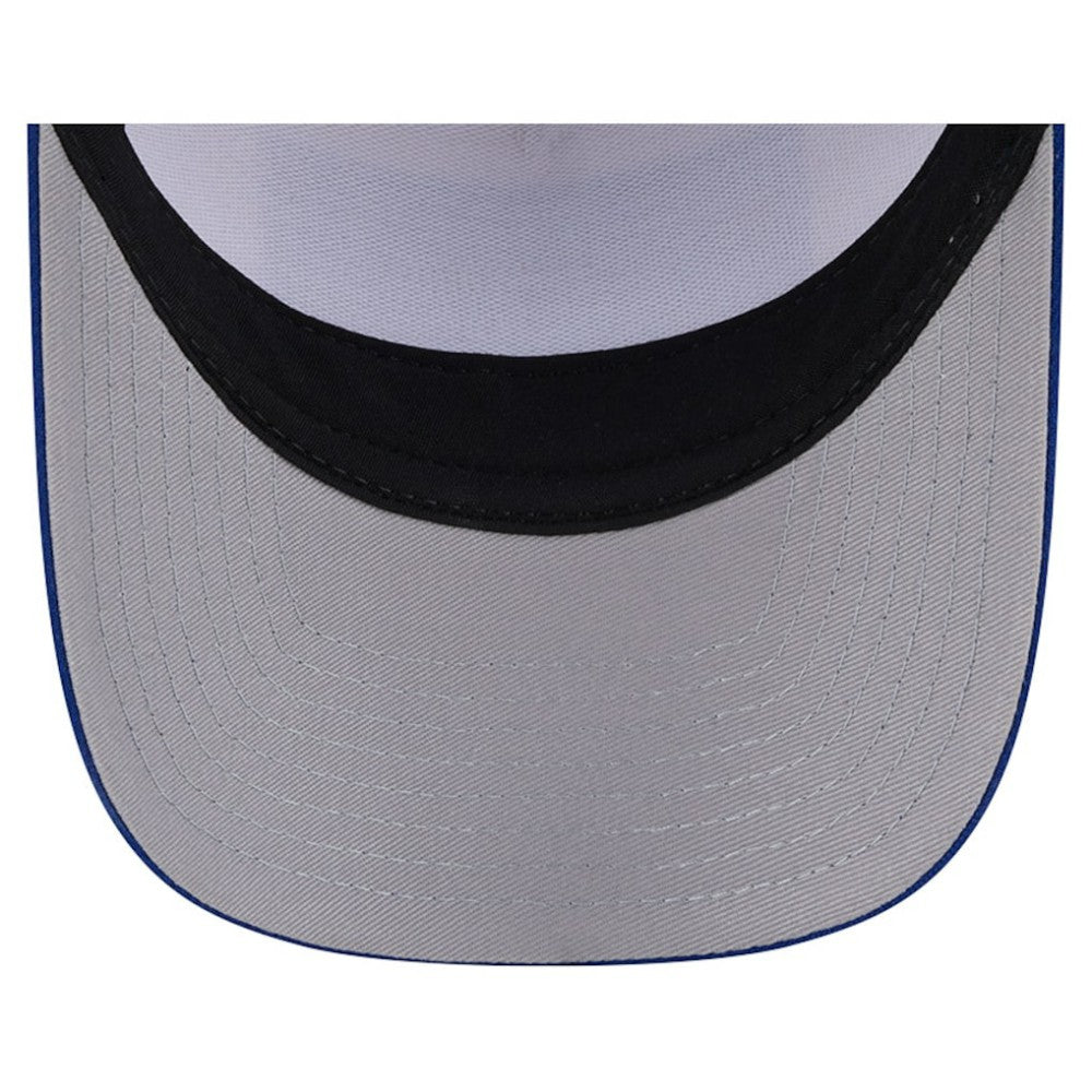 Chicago Cubs New Era Text A-Frame Trucker 9FORTY Hat - Stone/Royal Hats