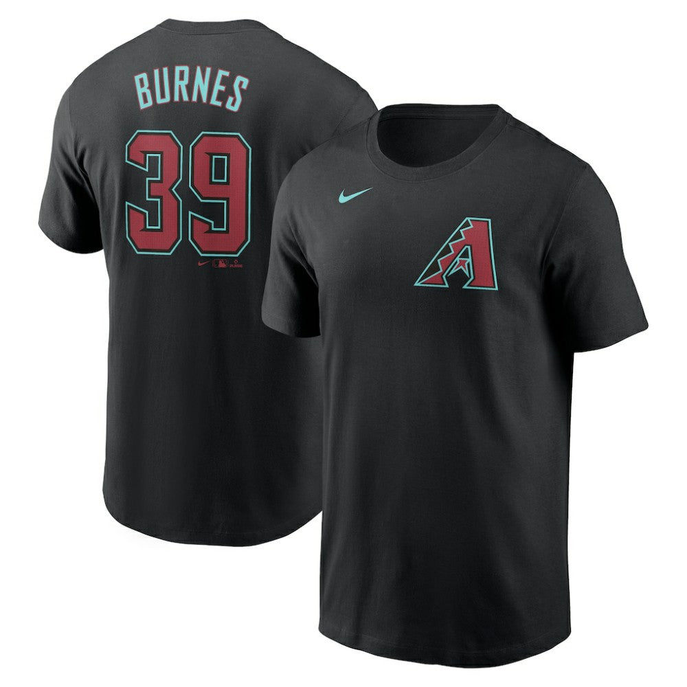Corbin Burnes Arizona Diamondbacks Nike Fuse Name & Number T-Shirt - Black T-shirts