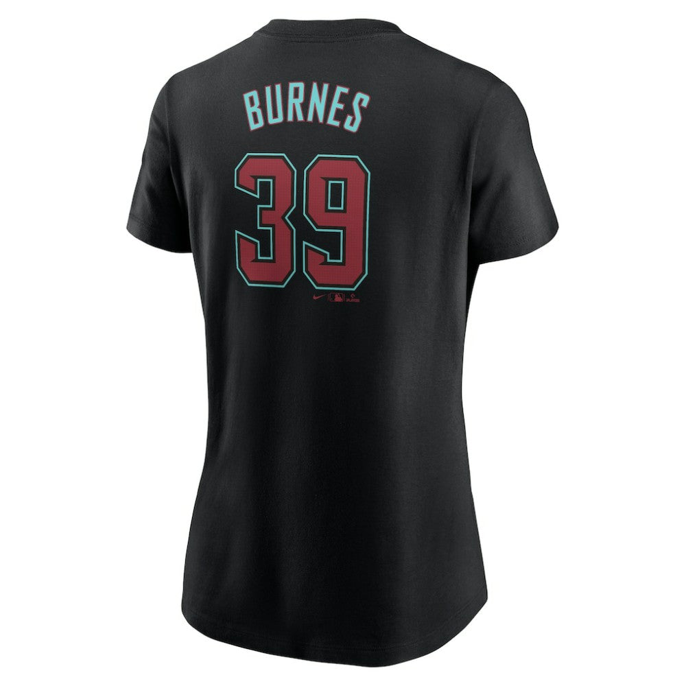 Corbin Burnes Arizona Diamondbacks Nike Women's Fuse Name & Number T-Shirt - Black T-shirts