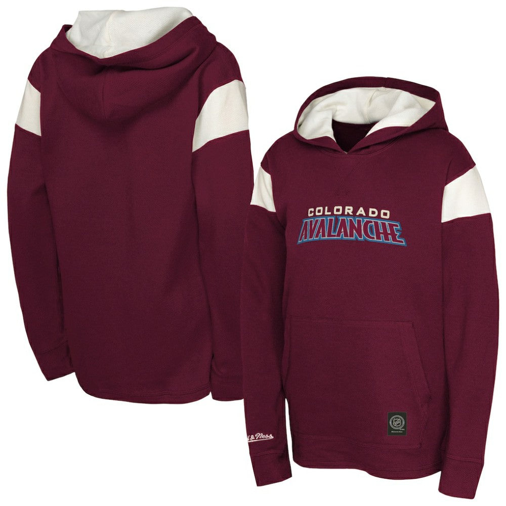 NHL Colorado Avalanche Youth Thermal Lightweight Pullover Hoodie - Burgundy