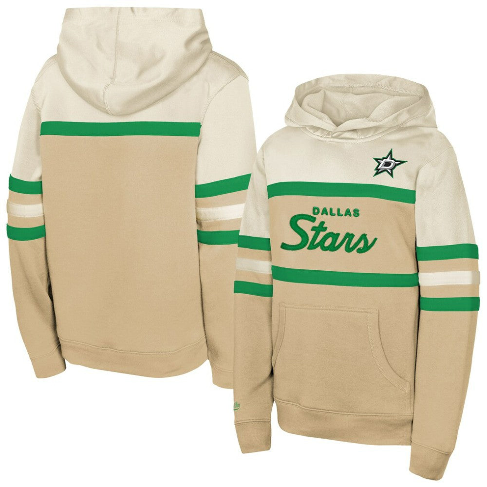 NHL Dallas Stars Mitchell & Ness Youth Head Coach Pullover Hoodie - Tan