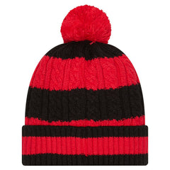Kansas City Chiefs New Era Women's Braided Cuffed Knit Hat with Pom Red