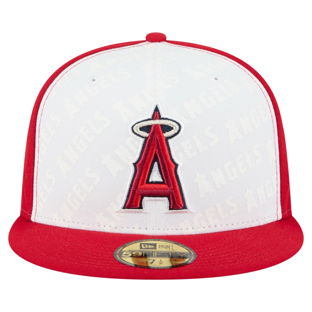 Los Angeles Angels New Era Repeat 59FIFTY Fitted Hat - White/Red Hats