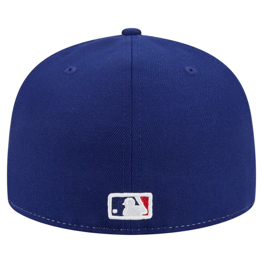 Texas Rangers New Era Repeat 59FIFTY Fitted Hat - White/Royal Hats