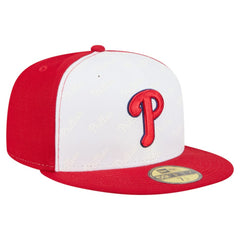 Philadelphia Phillies New Era Repeat 59FIFTY Fitted Hat - White/Red Hats