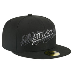Athletics New Era Tri-Hit 59FIFTY Fitted Hat - Black Hats