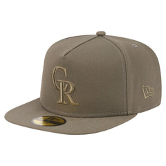 Colorado Rockies New Era Color Pack A-Frame 59FIFTY Fitted Hat - Olive Hats