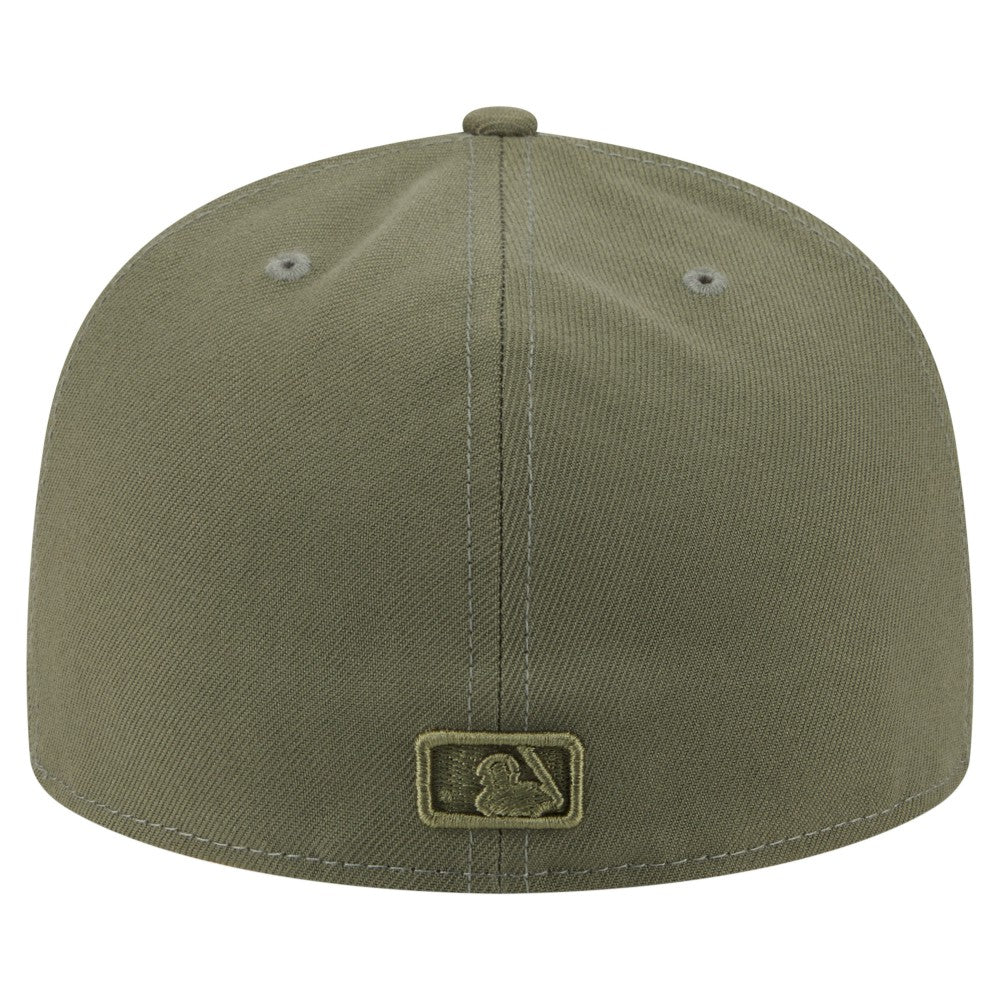 Miami Marlins New Era Color Pack A-Frame 59FIFTY Fitted Hat - Olive Hats