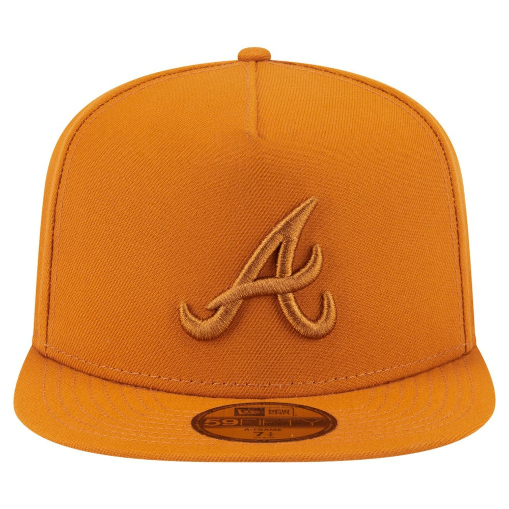 Atlanta Braves New Era Color Pack A-Frame 59FIFTY Fitted Hat - Orange Hats