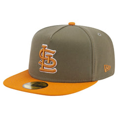 St. Louis Cardinals New Era Two-Tone Color Pack A-Frame 59FIFTY Fitted Hat - Olive/Orange Hats