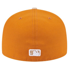 Atlanta Braves New Era Two-Tone Color Pack A-Frame 59FIFTY Fitted Hat - Orange/Light Beige Hats