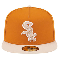 Chicago White Sox New Era Two-Tone Color Pack A-Frame 59FIFTY Fitted Hat - Orange/Light Beige Hats