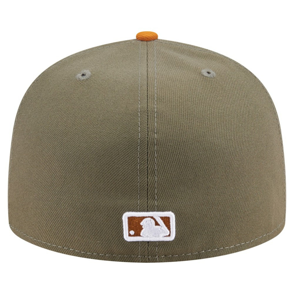 Athletics New Era Two-Tone Color Pack A-Frame 59FIFTY Fitted Hat - Olive/Orange Hats