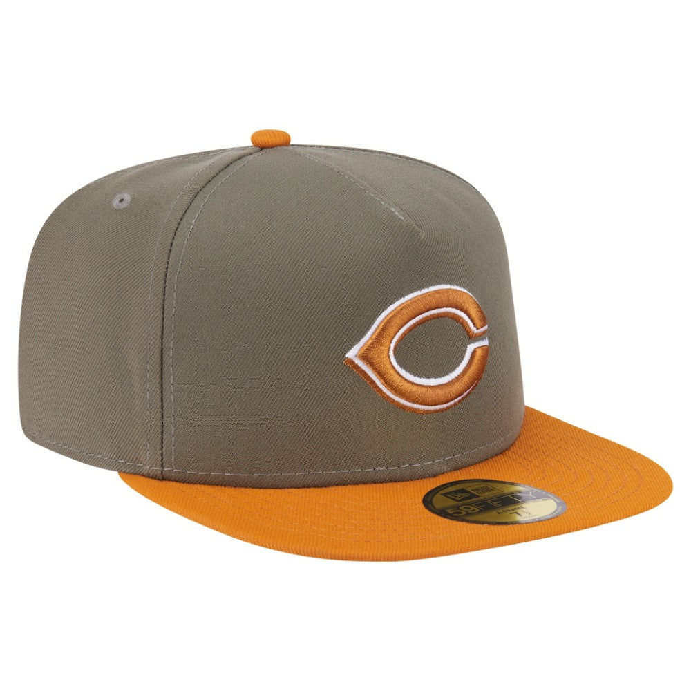 Cincinnati Reds New Era Two-Tone Color Pack A-Frame 59FIFTY Fitted Hat - Olive/Orange Hats