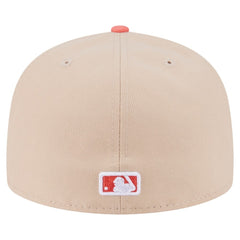 Chicago Cubs New Era Two-Tone Color Pack A-Frame 59FIFTY Fitted Hat - Light Beige/Coral Hats