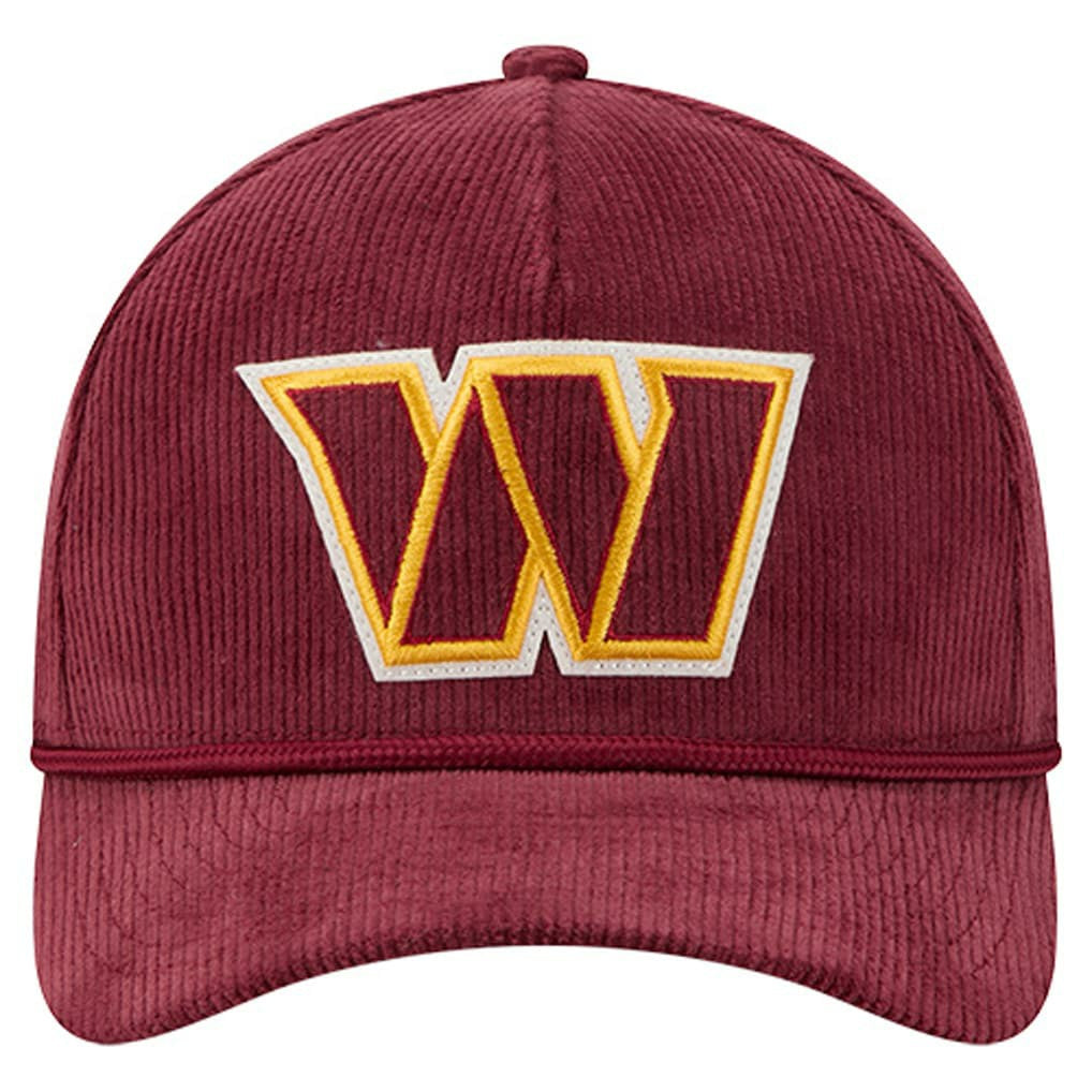Washington Commanders New Era Cord Corduroy 9FORTY A-Frame Adjustable Hat Burgundy