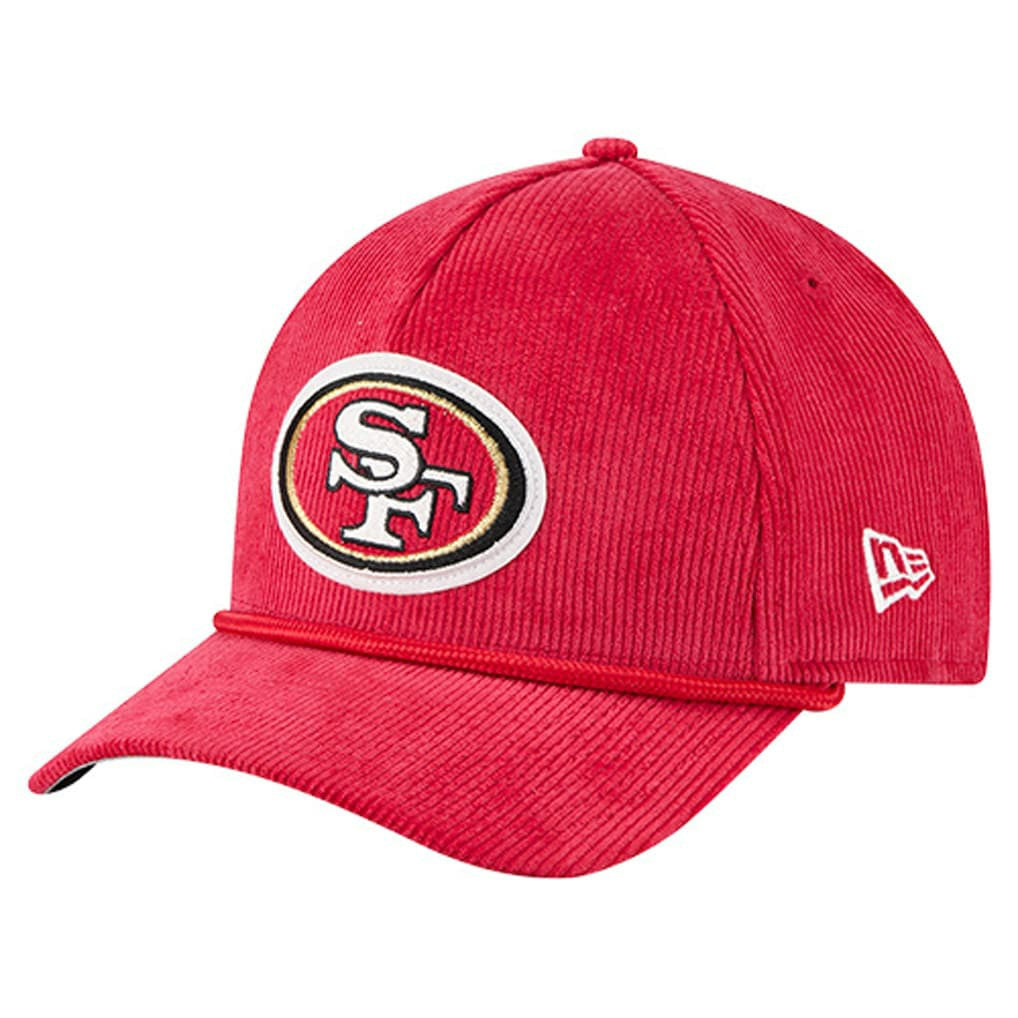 San Francisco 49ers New Era Cord Corduroy 9FORTY A-Frame Adjustable Hat Scarlet